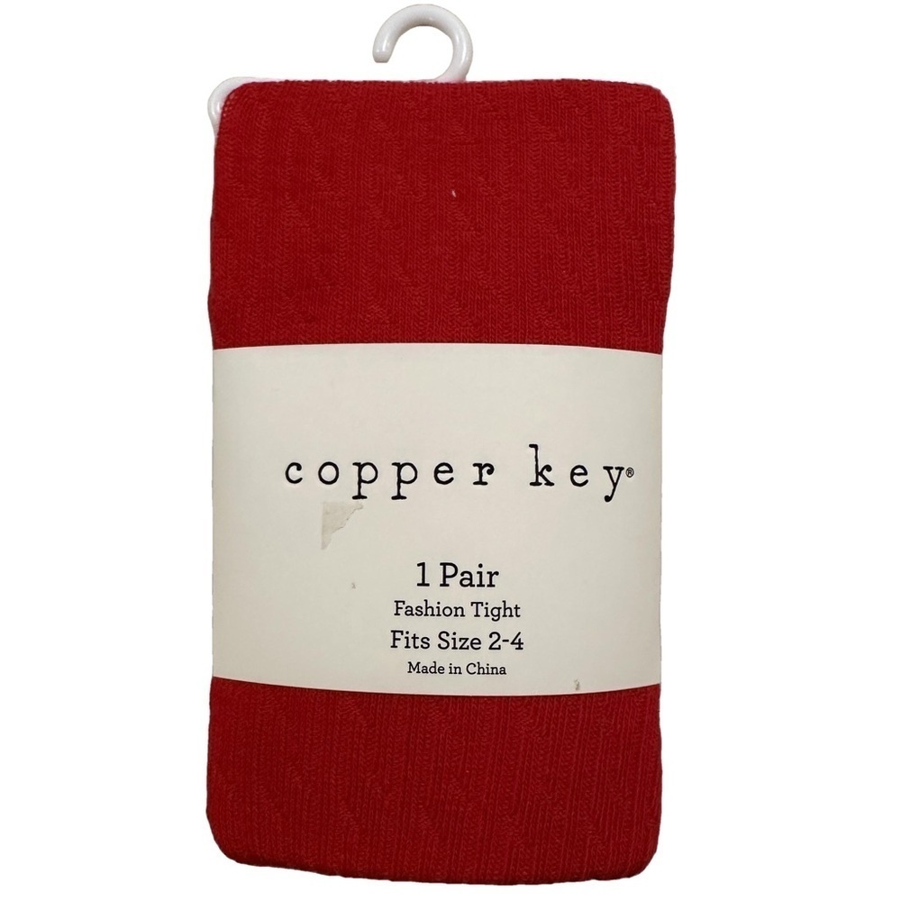 Copper Key Red Tights Size 2-4
